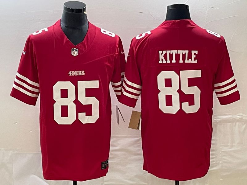 Men San Francisco 49ers #85 Kittle Nike Red Vapor Limited NFL Jersey style 1->san francisco 49ers->NFL Jersey